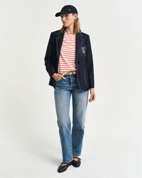 Breton T-shirt med 3/4 l&aelig;ngde &aelig;rme