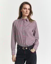 Regular fit klassisk stribet poplin-skjorte