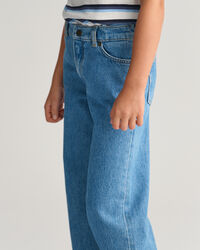 Girls jeans med brede ben