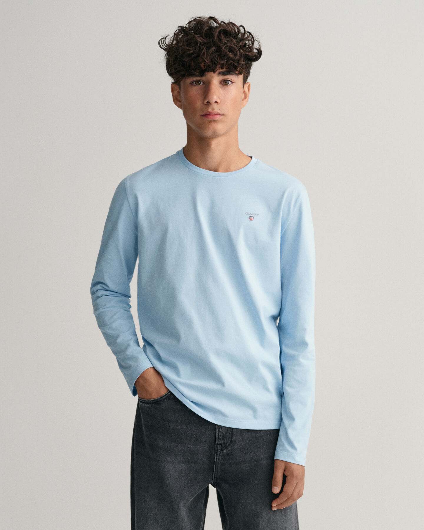 Teen Boys Original T-shirt med lange &aelig;rmer