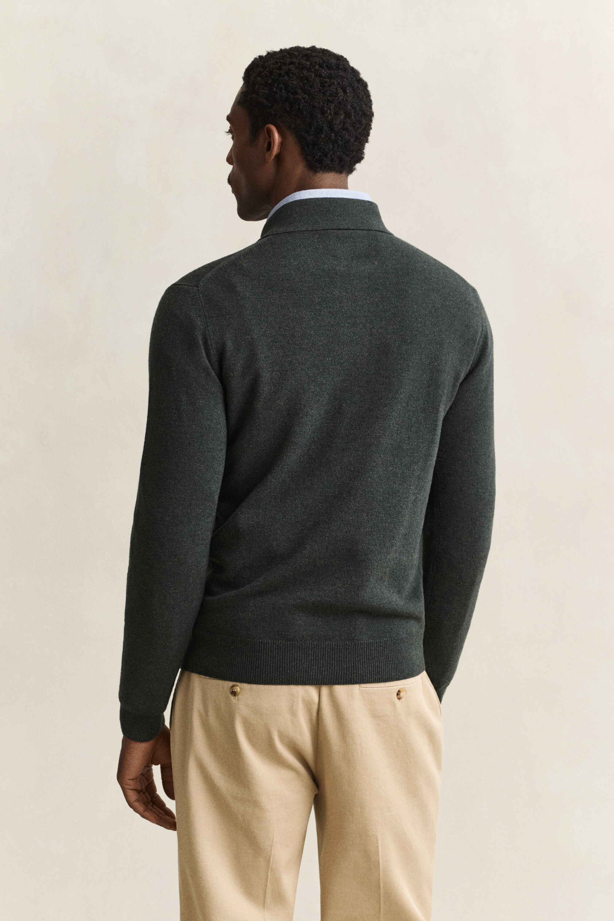 Polosweater af ekstra fin lammeuld
