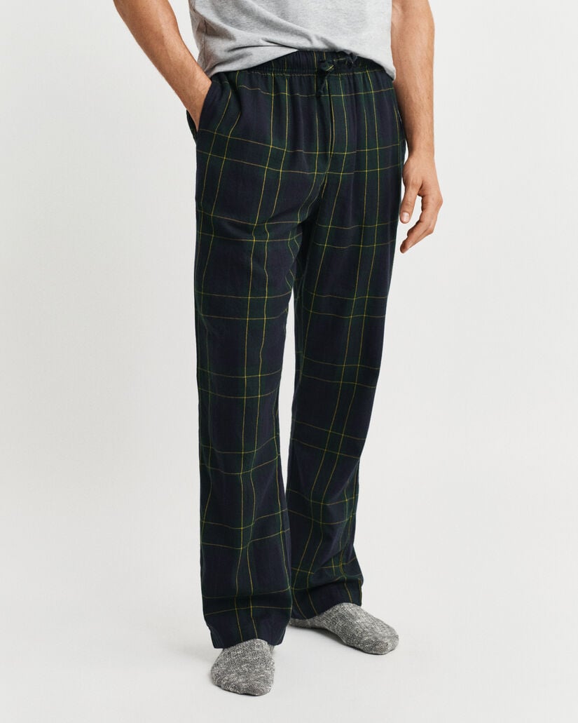 Ternede pyjamasbukser i flannel