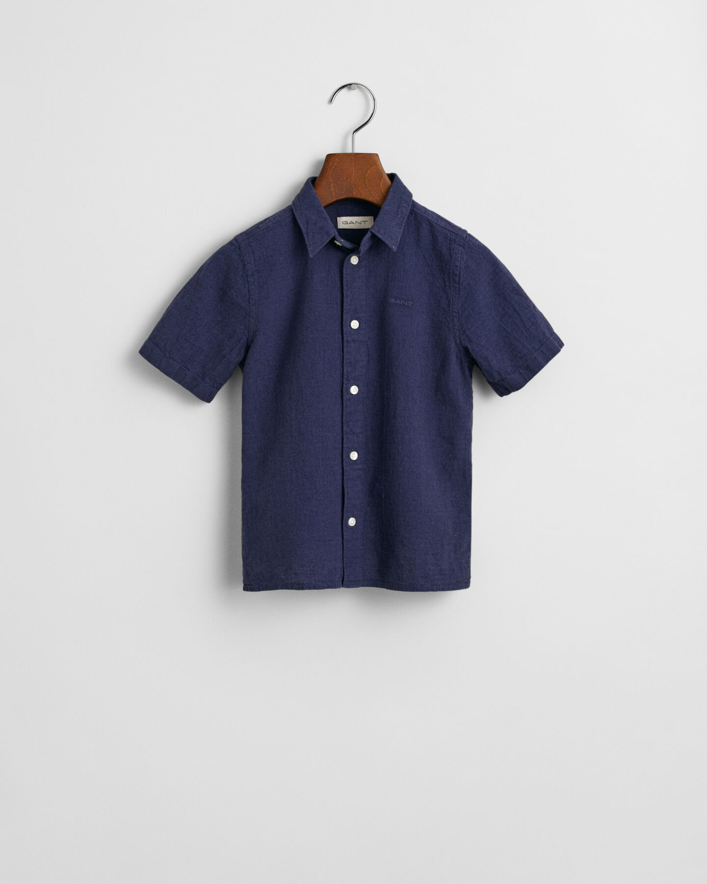 Kids kort&aelig;rmet skjorte af bomuld og h&oslash;r