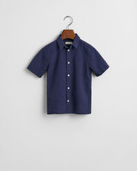 Kids kort&aelig;rmet skjorte af bomuld og h&oslash;r