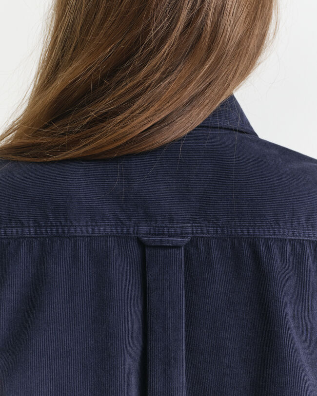 Regular fit skjorte af jernbanefløjl