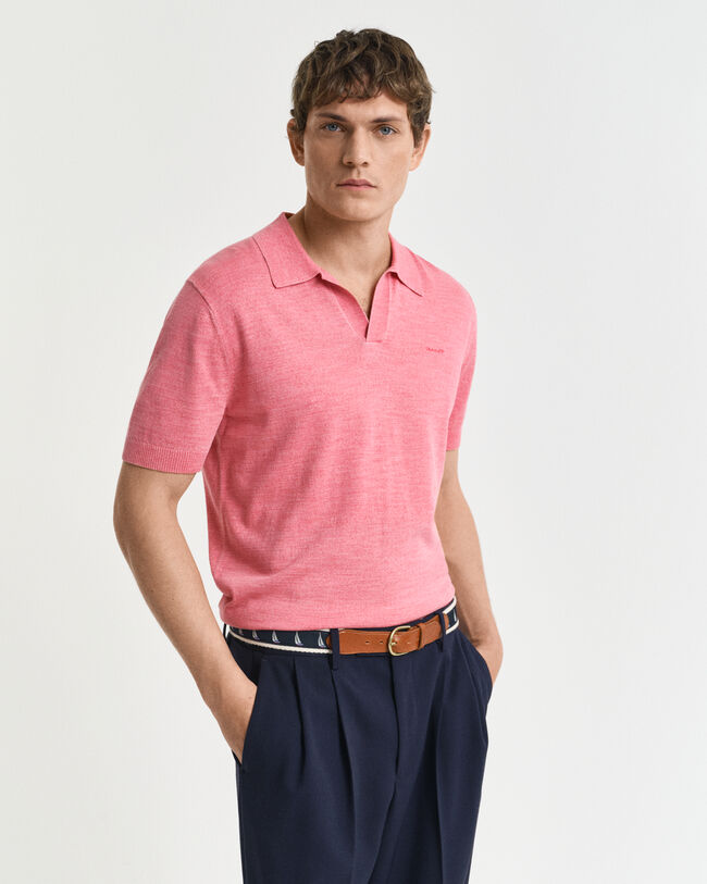 Sunfaded kortærmet polo sweater