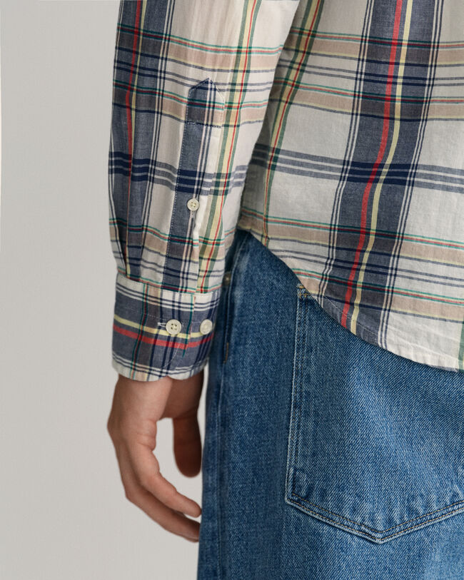 Regular fit skjorte af indisk madras