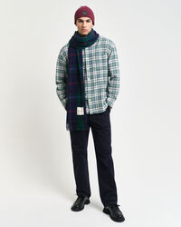 Oversized ternet skjorte med struktur