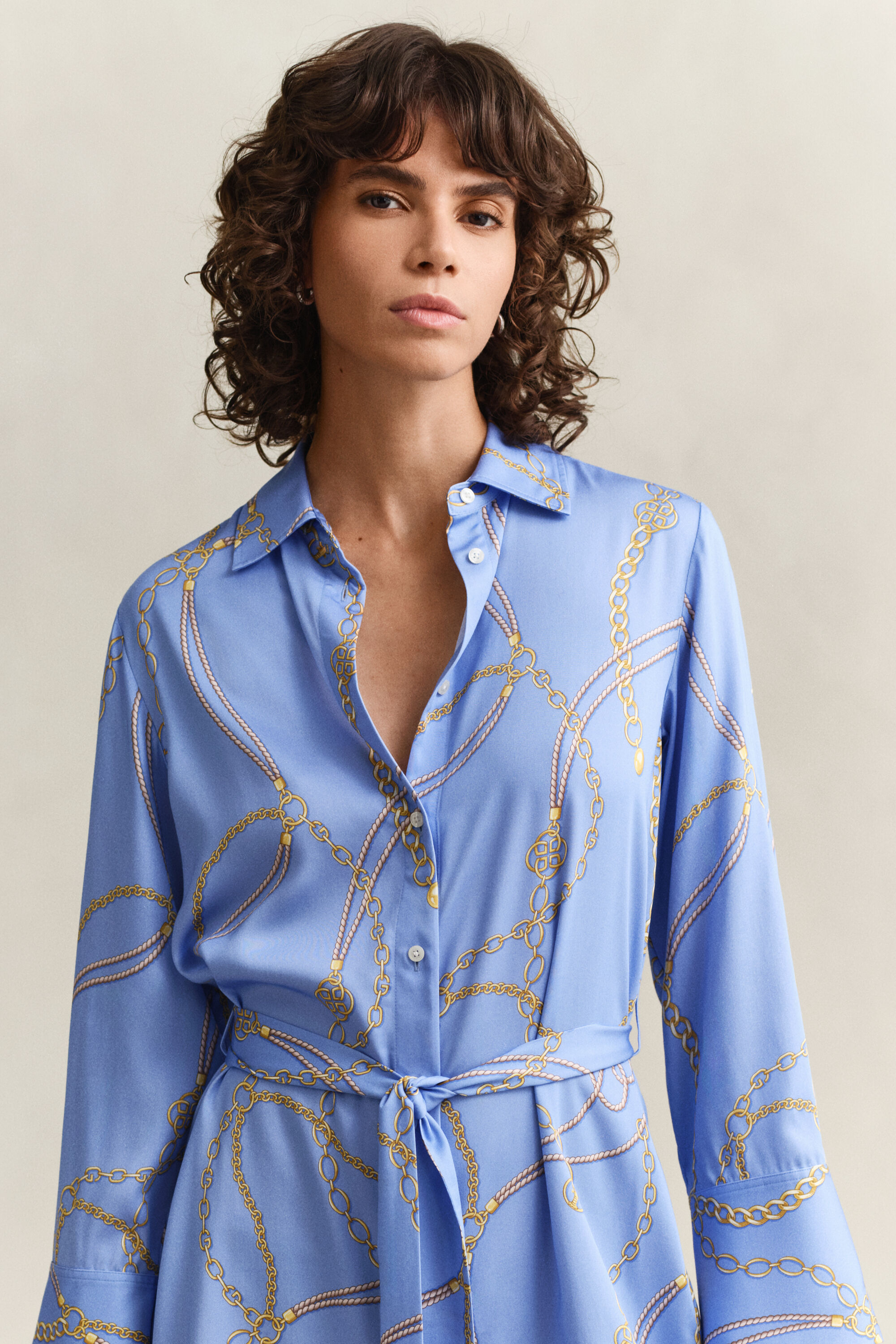 Skjortekjole med bælte