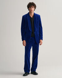 Jakkes&aelig;t-blazer i fl&oslash;jl