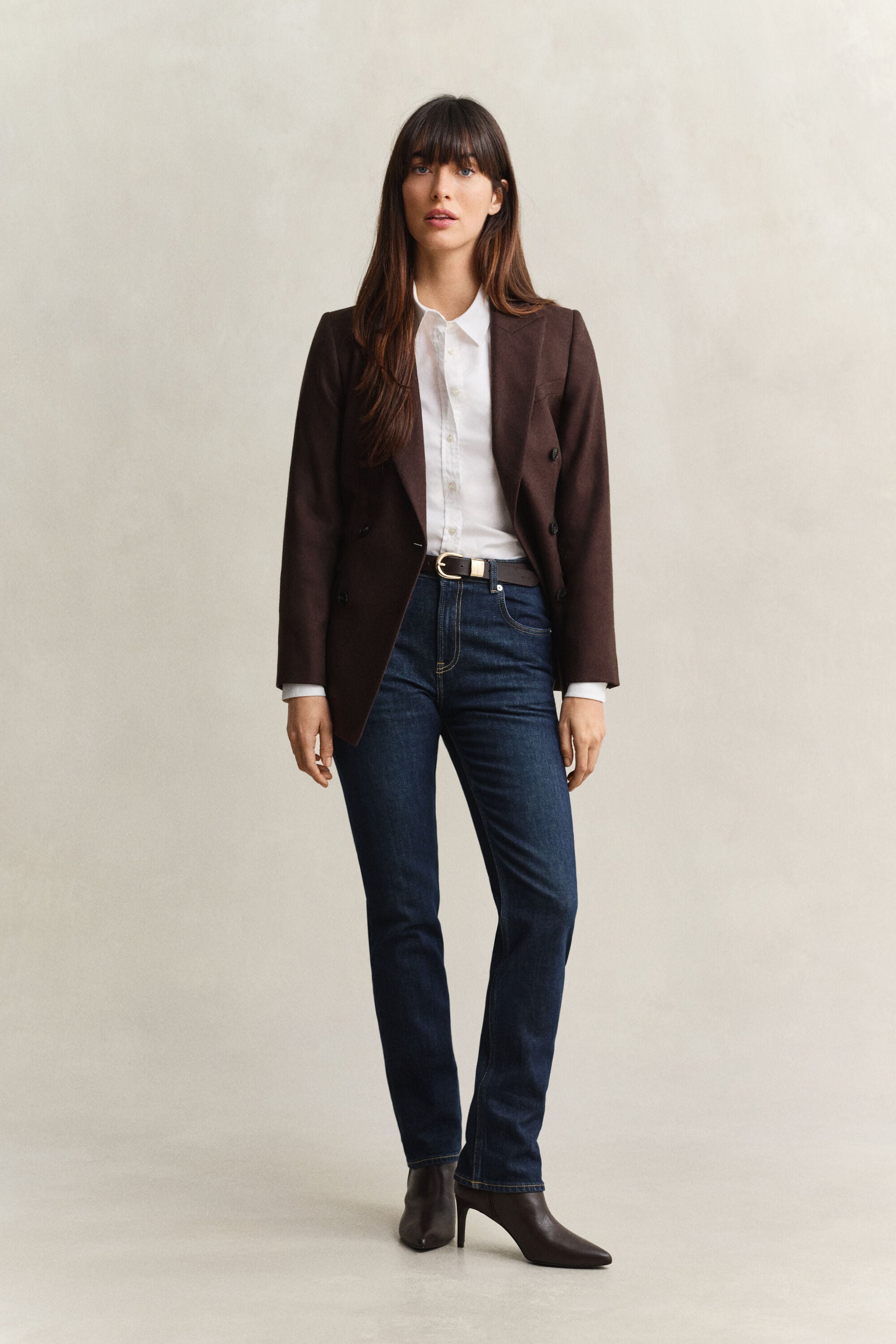 Jeans med lige ben og stræk