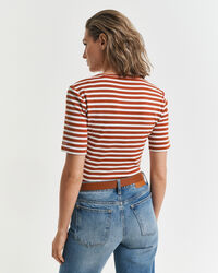 Striped Ribbed T-Shirt