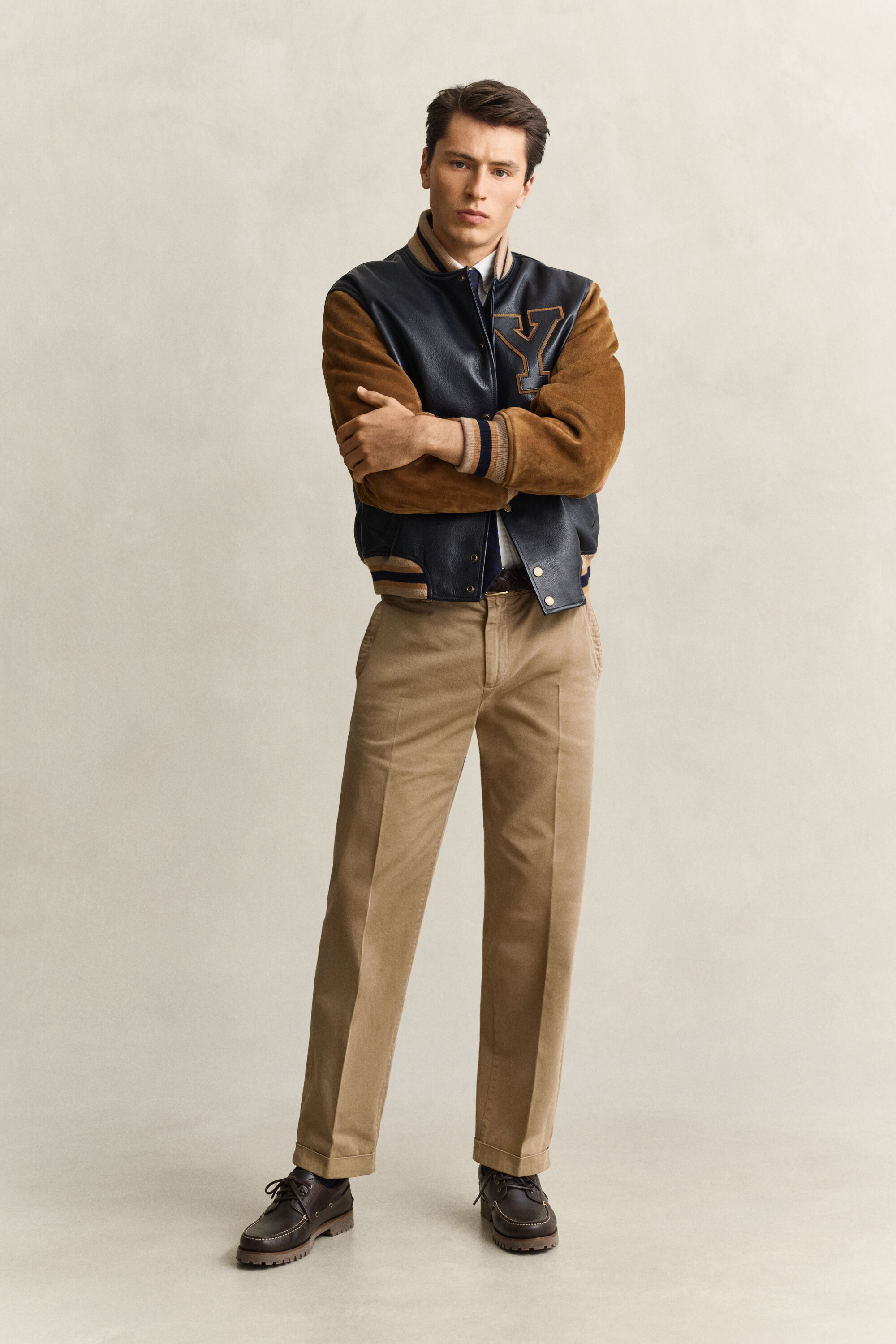 Gant x Yale chinobukser i bomuldstwill
