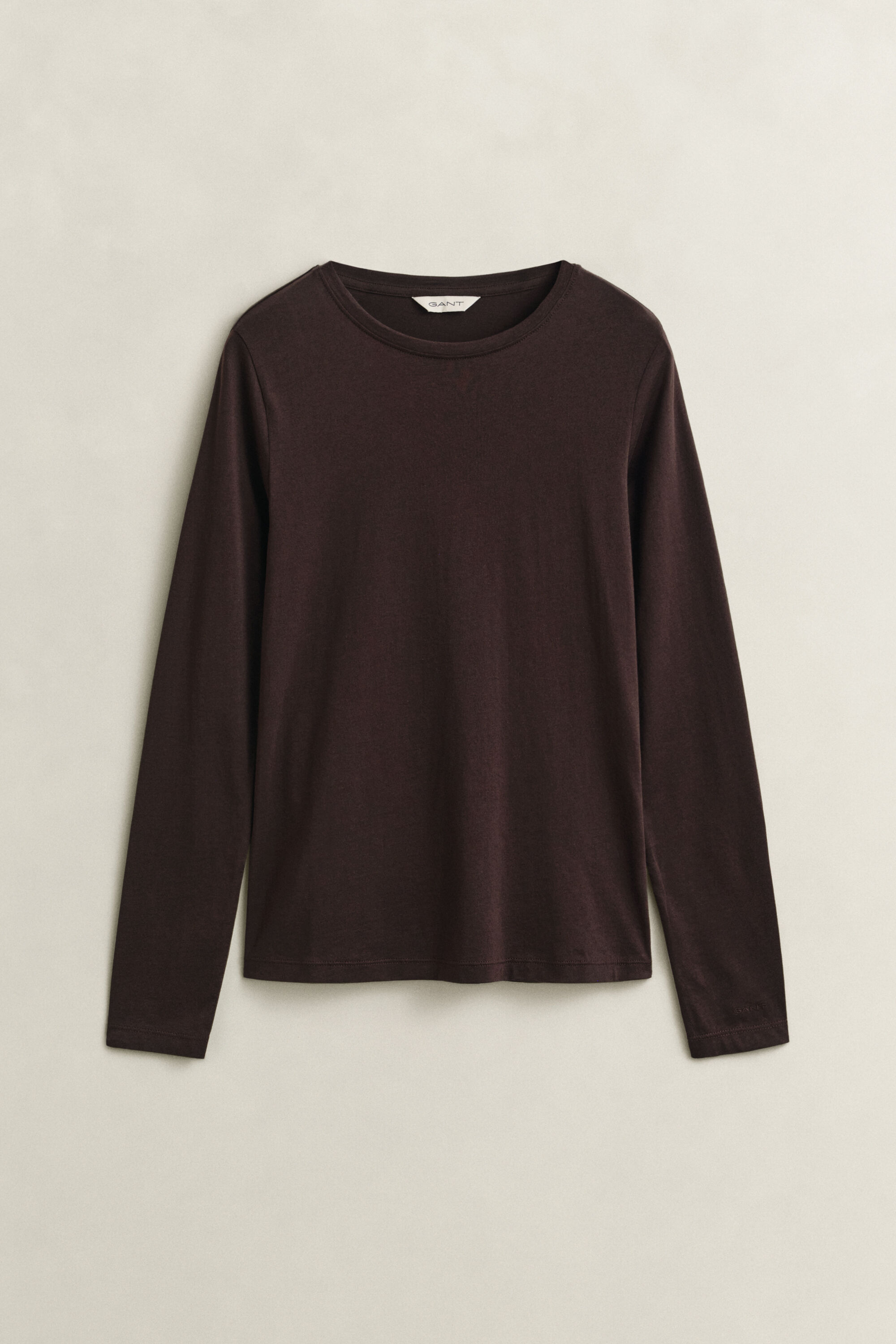 Let T-shirt af bomuld med lange ærmer