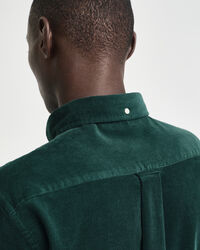 Regular fit skjorte af jernbanefløjl