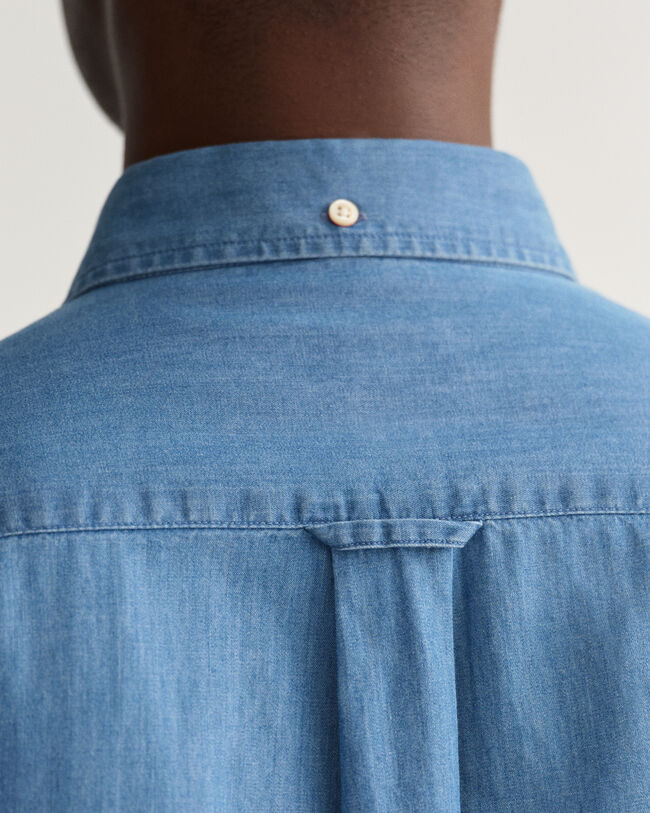 Regular fit indigo-skjorte