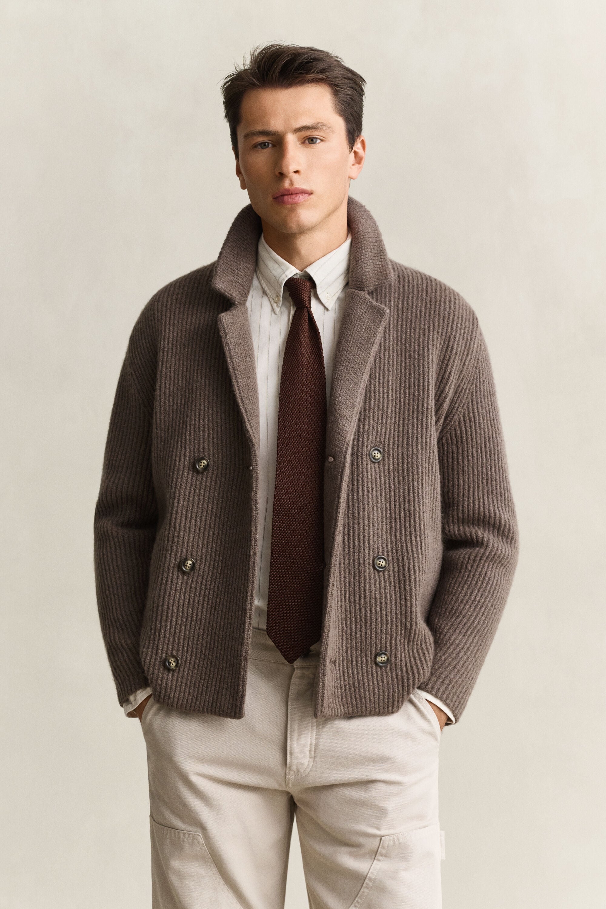 Strikket blazer cardigan