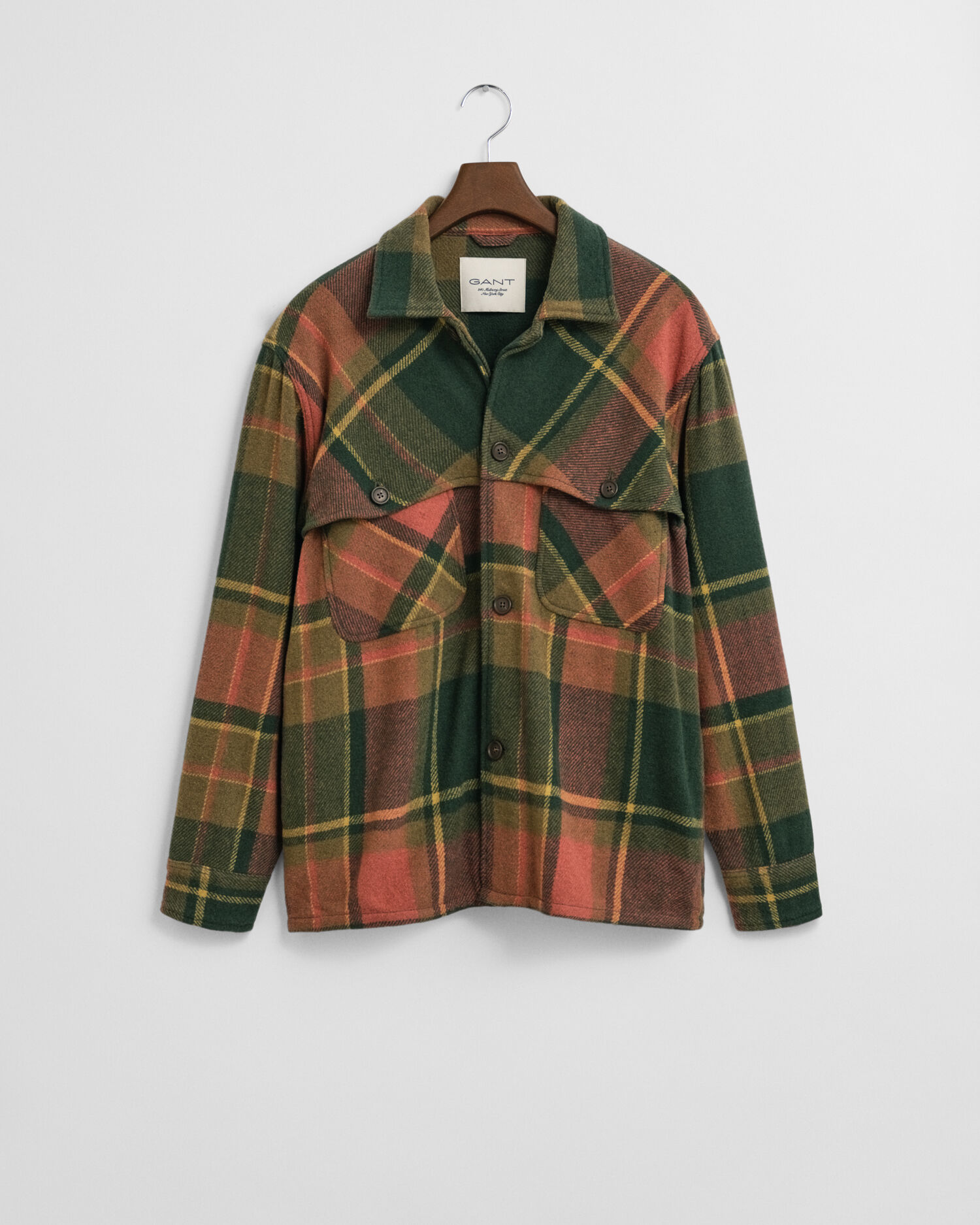 Relaxed fit ternet skjorte i tung uld