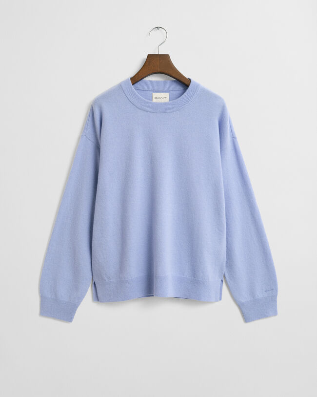 Crewneck sweater i ekstra fin lammeuld