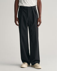 Nålestribede jakkesæt-bukser med læg