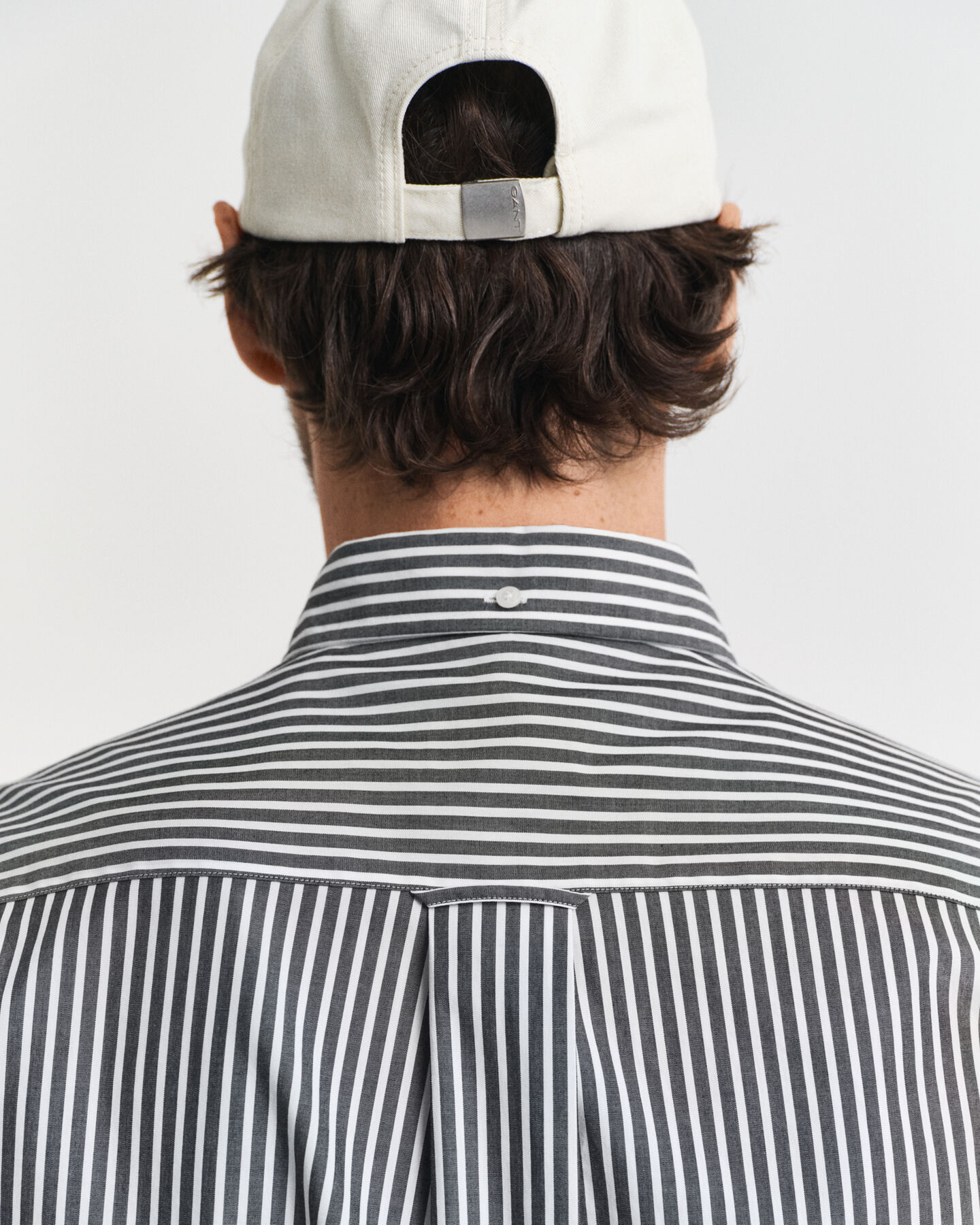 Regular fit klassisk stribet poplin-skjorte