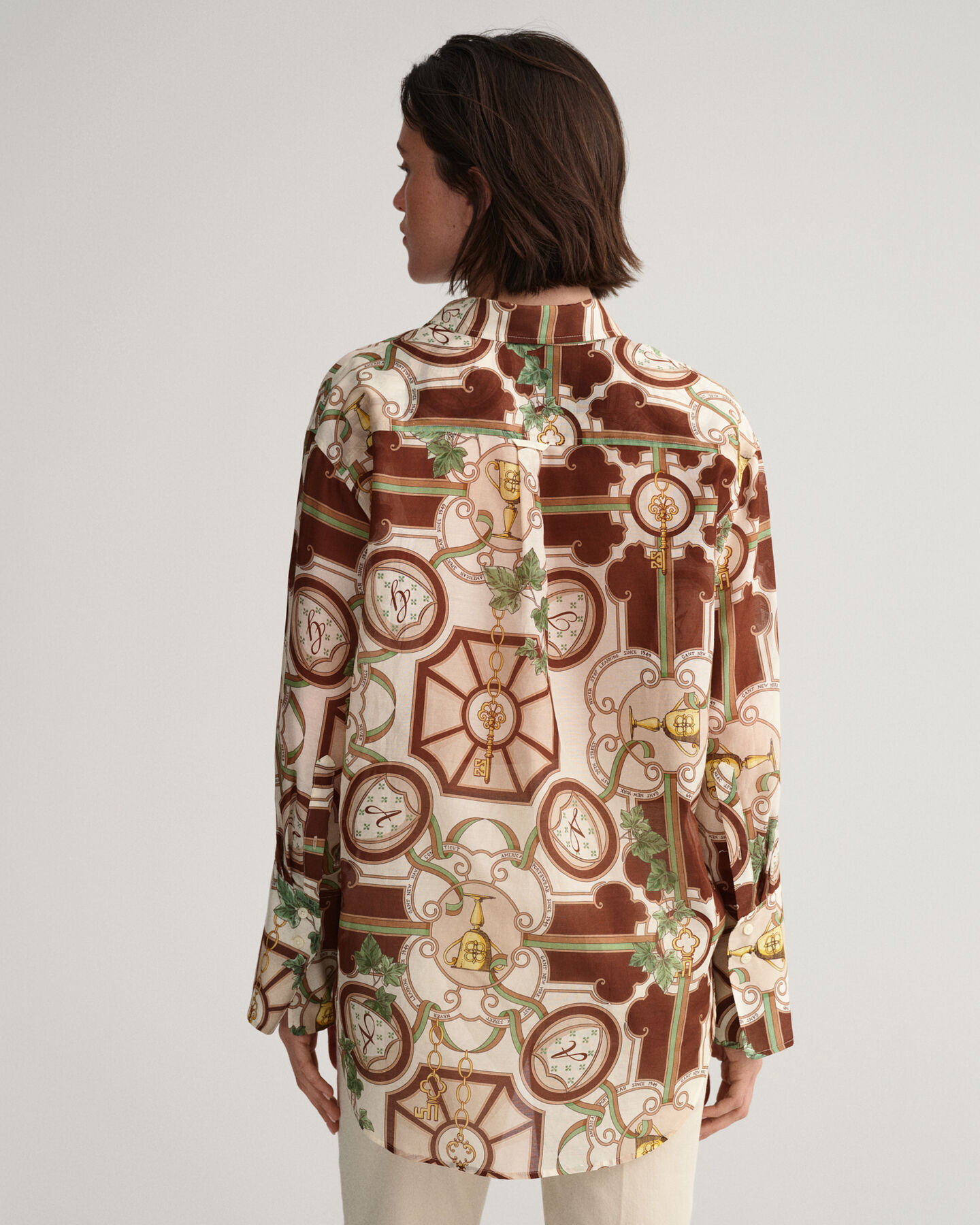 Relaxed Fit American Luxe skjorte af bomuld og silke