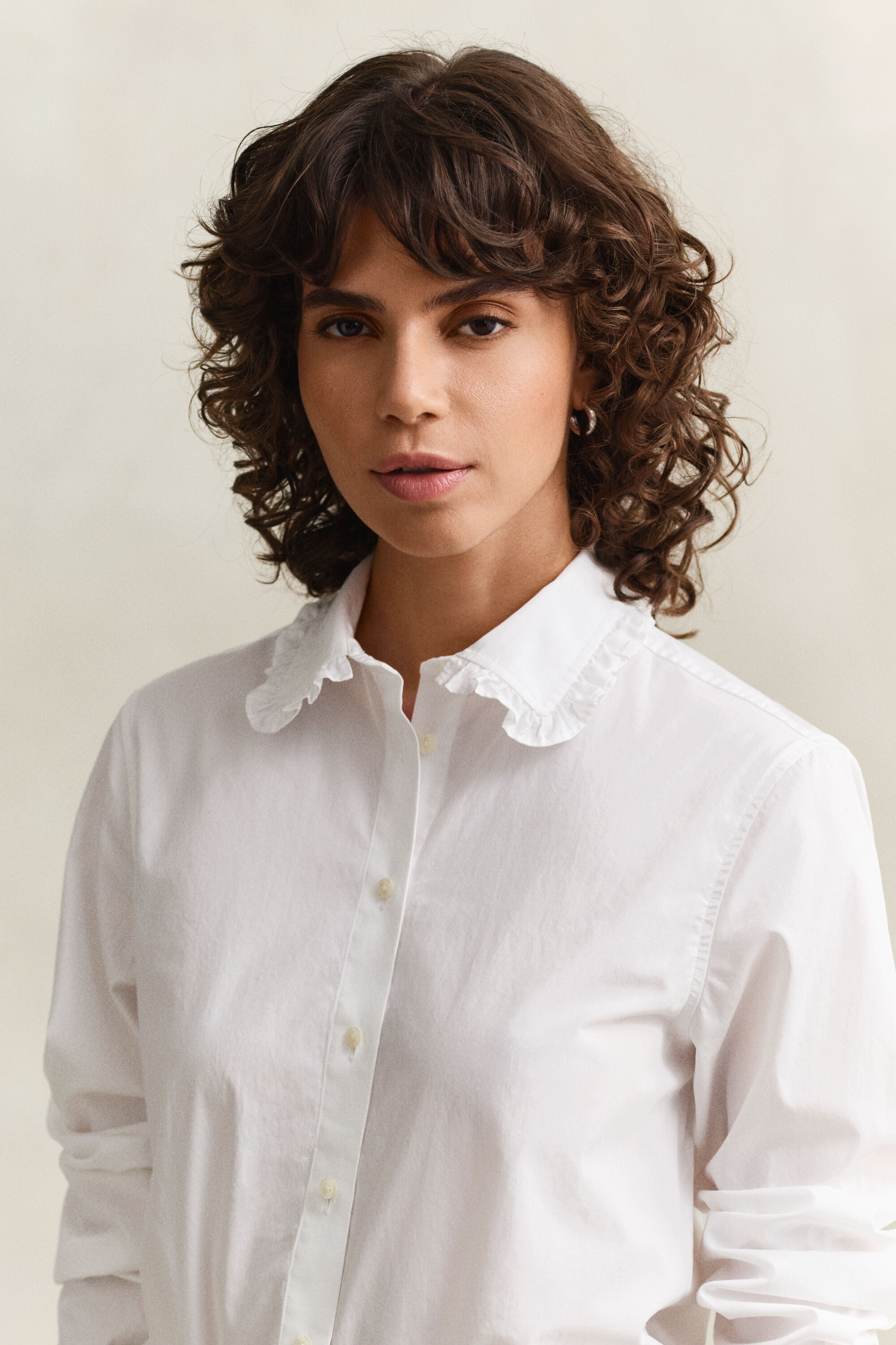 Flæset bomuldsskjorte