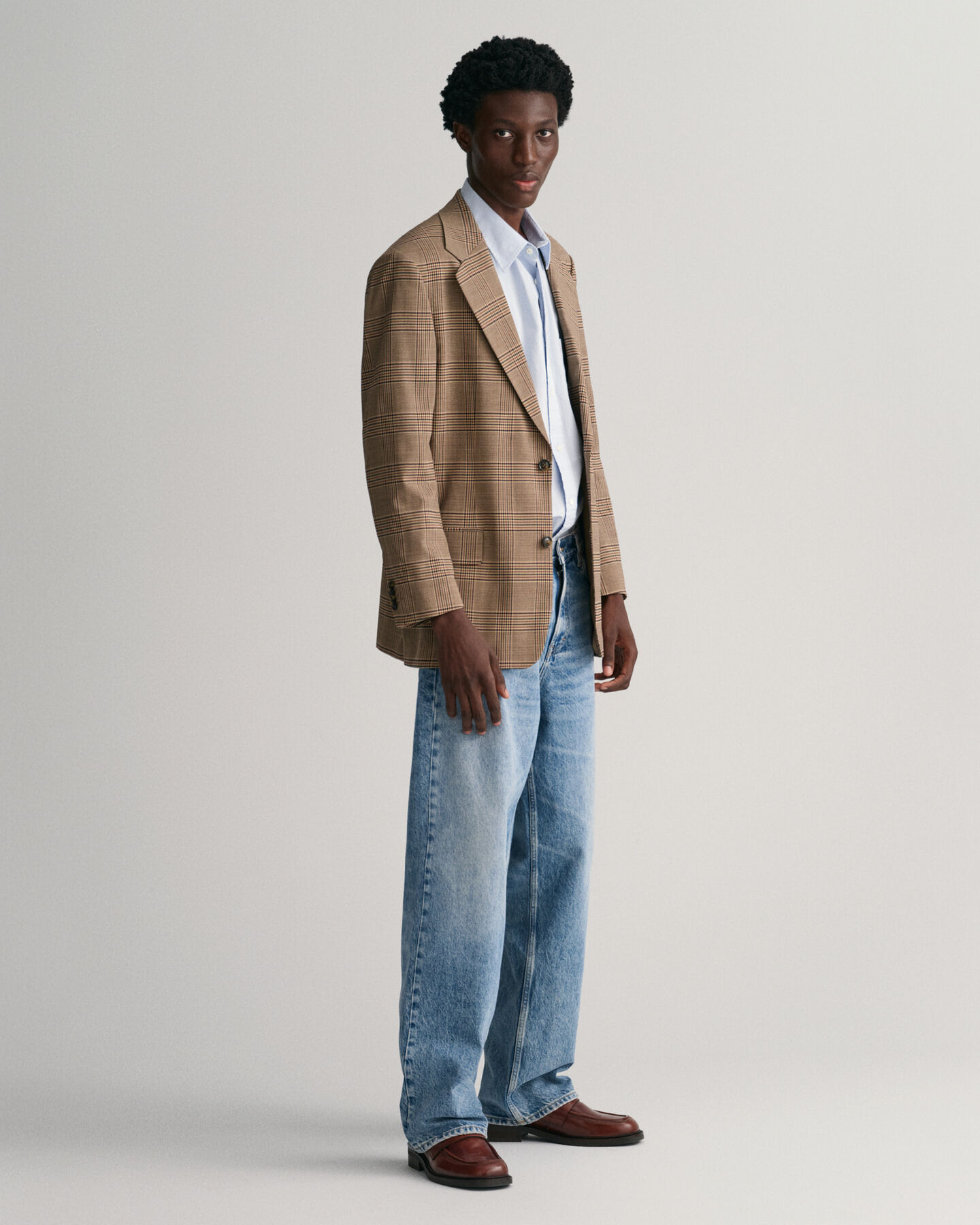 Relaxed Fit Glen-ternet blazer