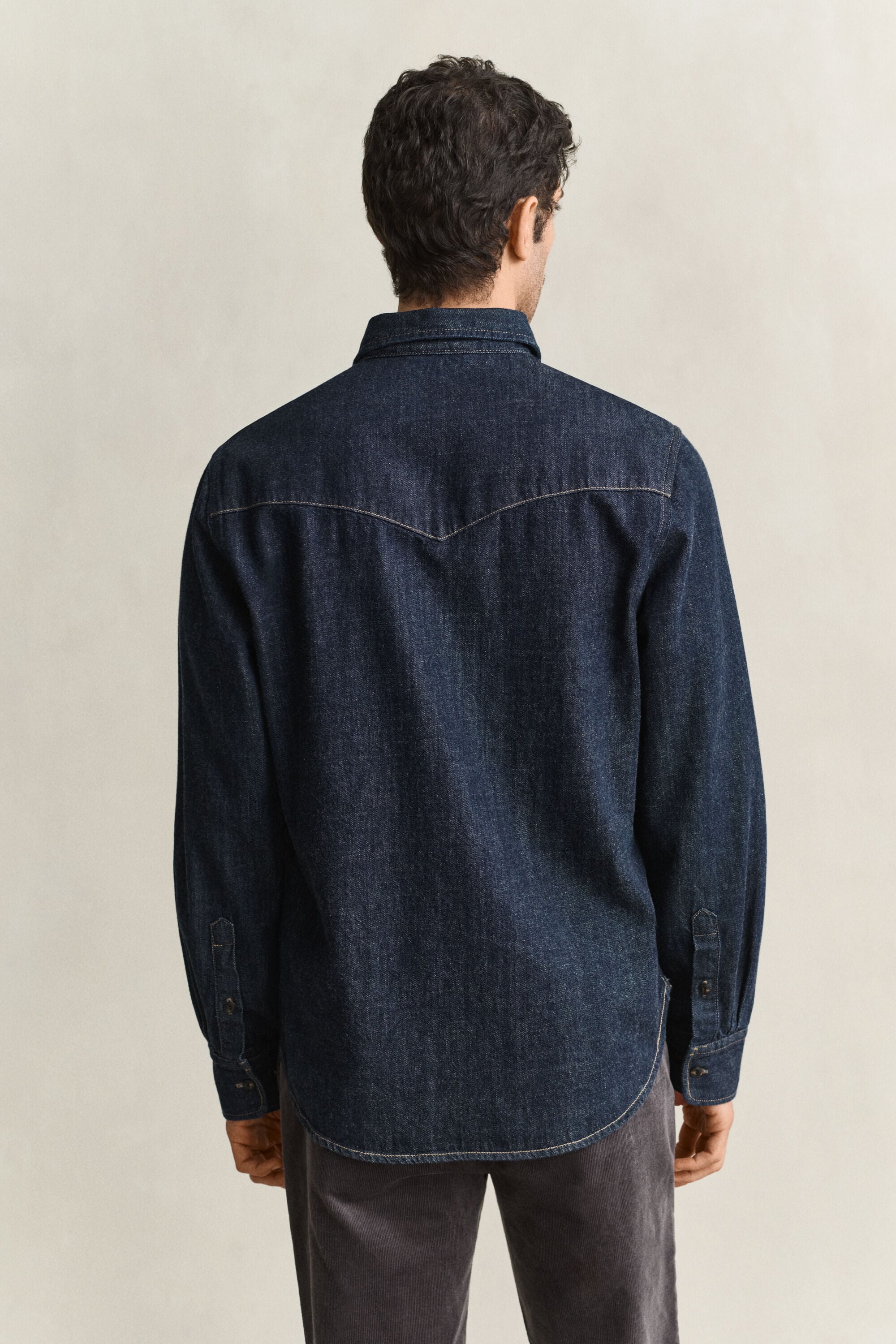 Denim skjorte med ægkant