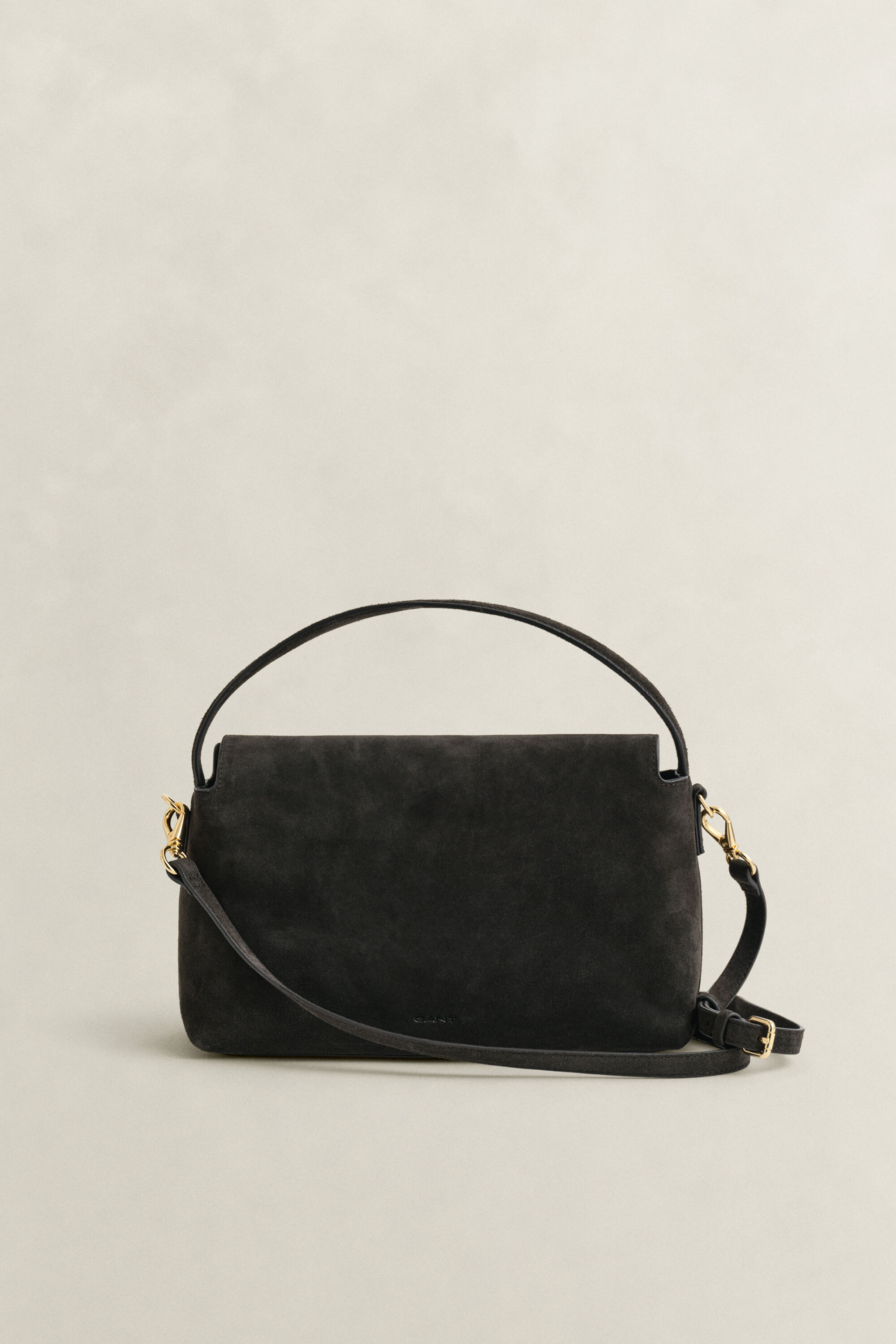 Slouchy skuldertaske i ruskind