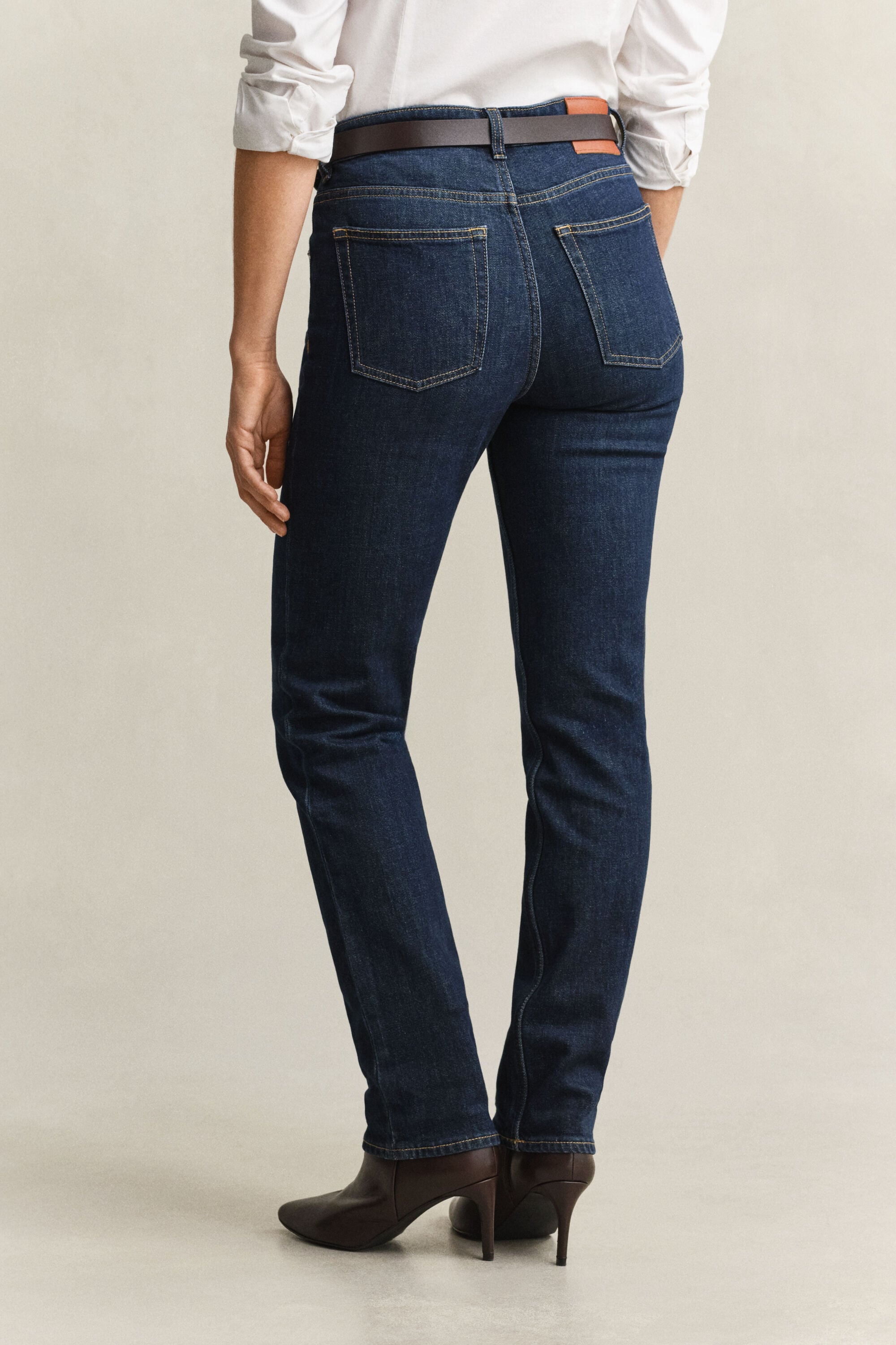 Jeans med lige ben og stræk