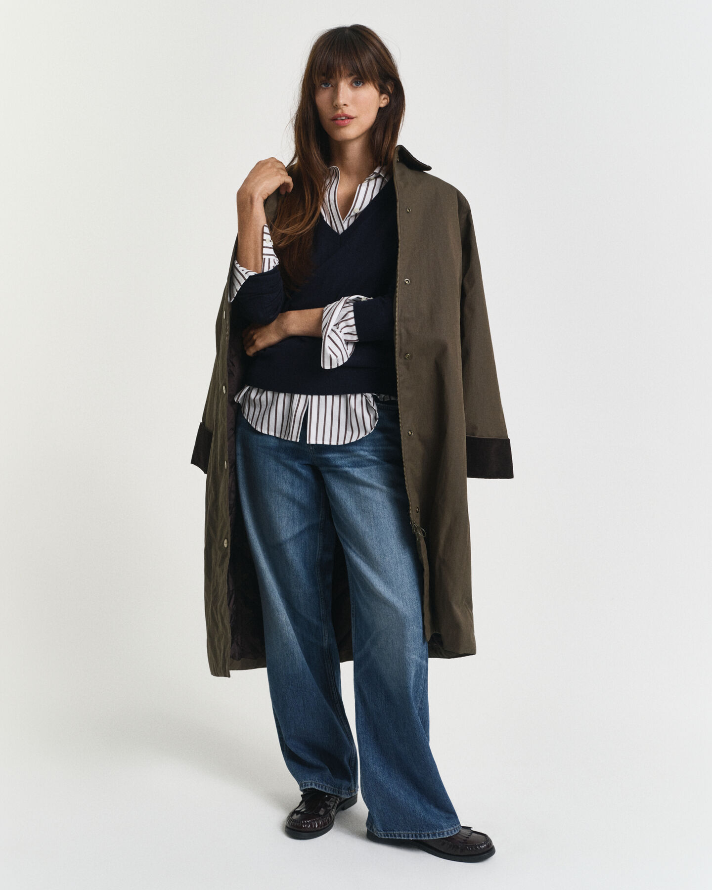 Sweater med V-hals sweater af ekstra fin merinould