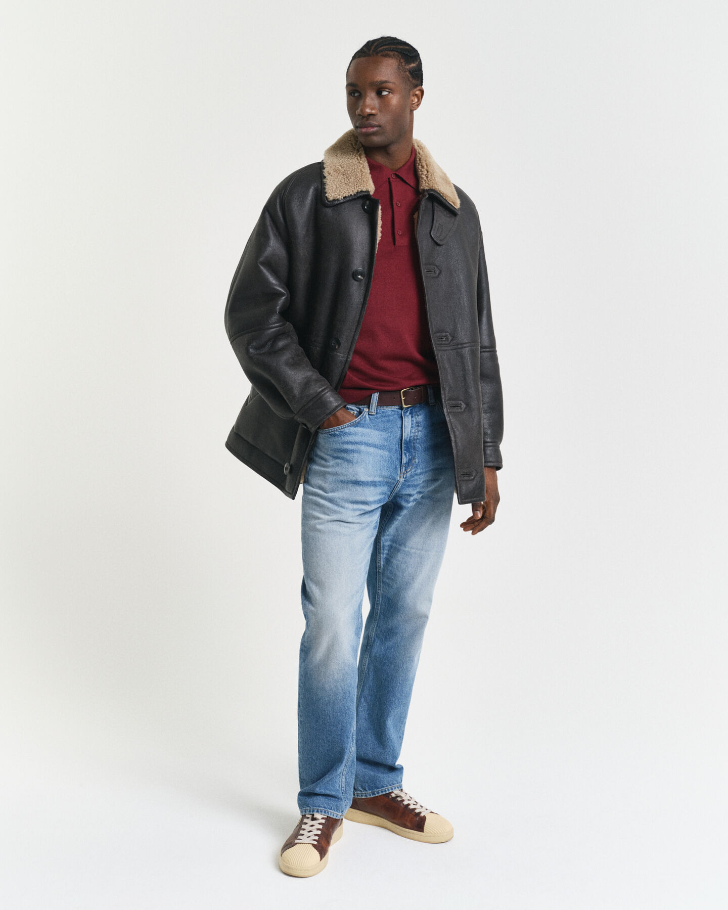 Polosweater af ekstra fin merinould