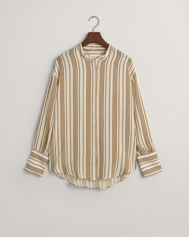 Relaxed fit stribet skjorte