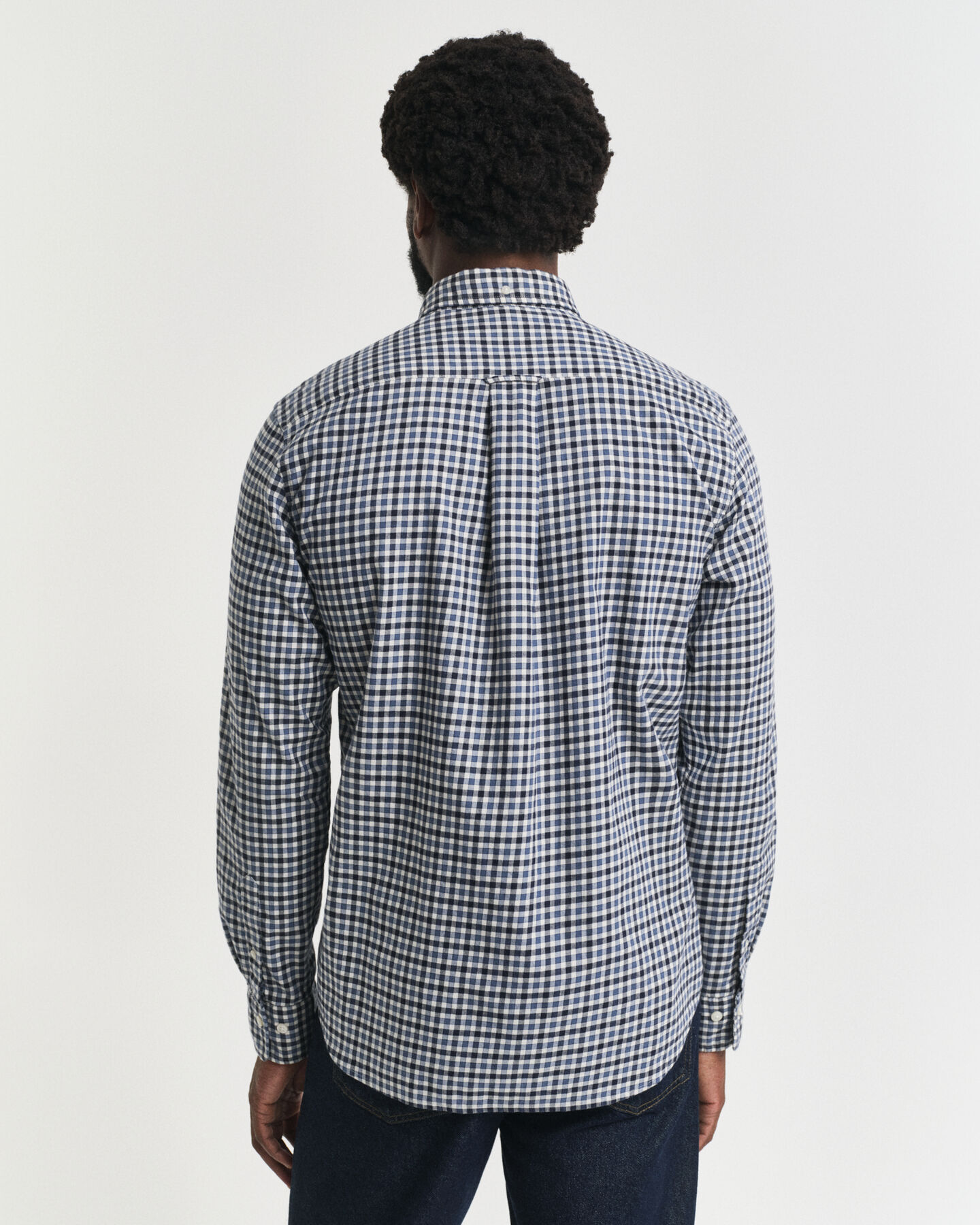 Regular fit gingham skjorte af twill
