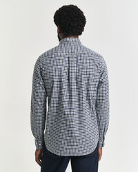 Regular fit gingham skjorte af twill