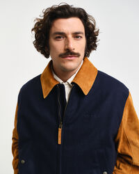 GANT Varsity Jacket i blanding af uld og ruskind