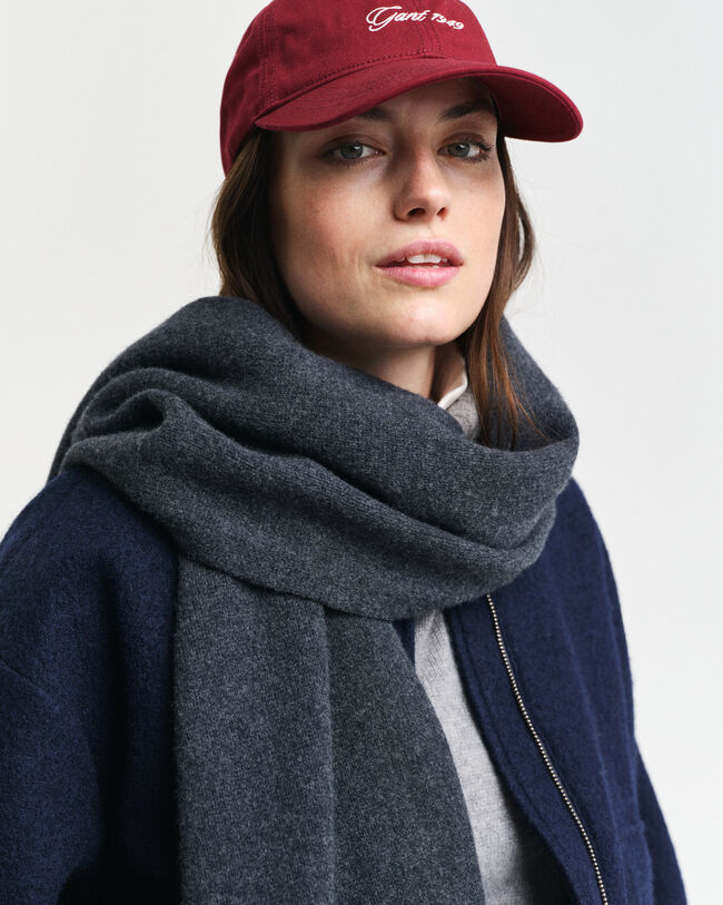 Strikket uldhalstørklæde