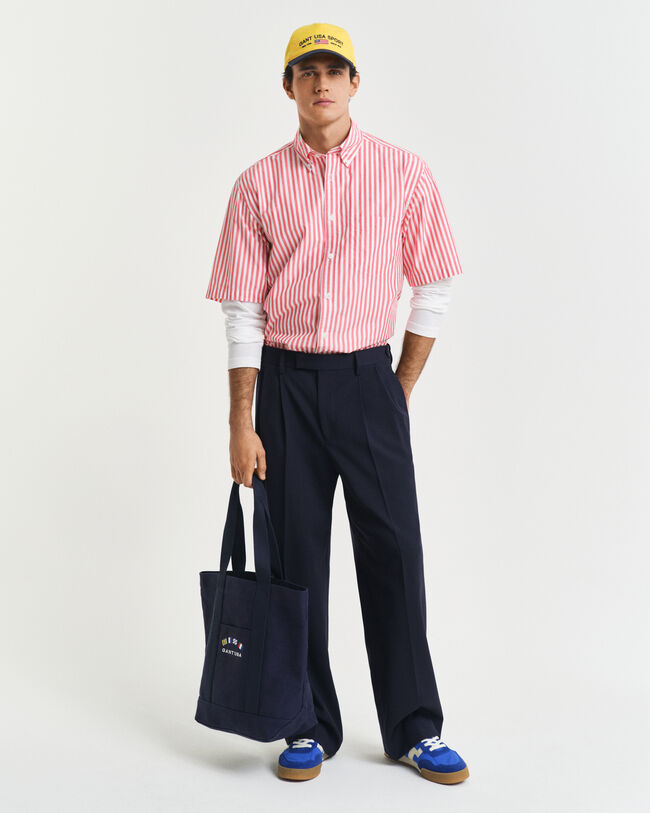 Relaxed fit Heritage poplin skjorte med korte ærmer