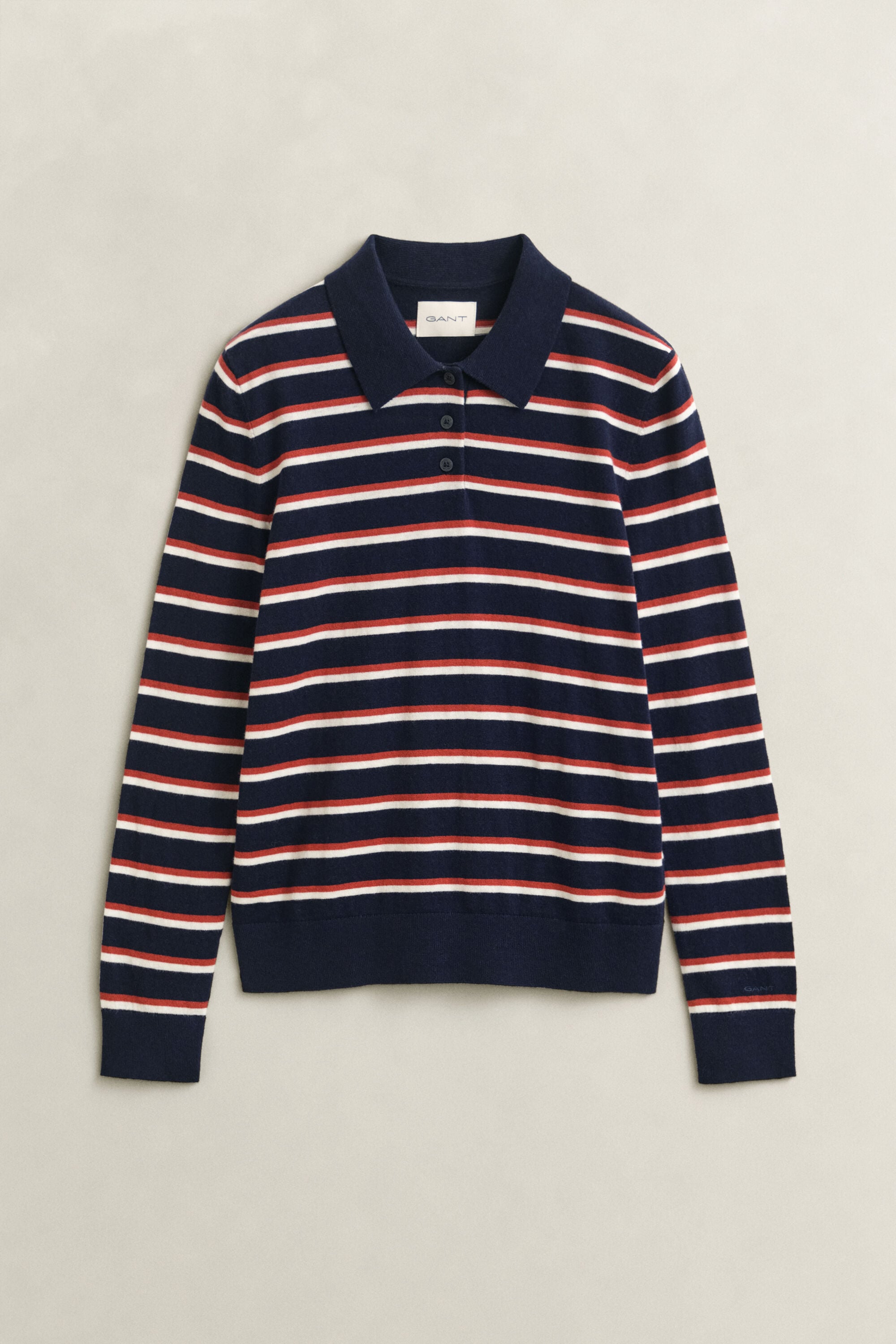Fin strikket sweater med striber