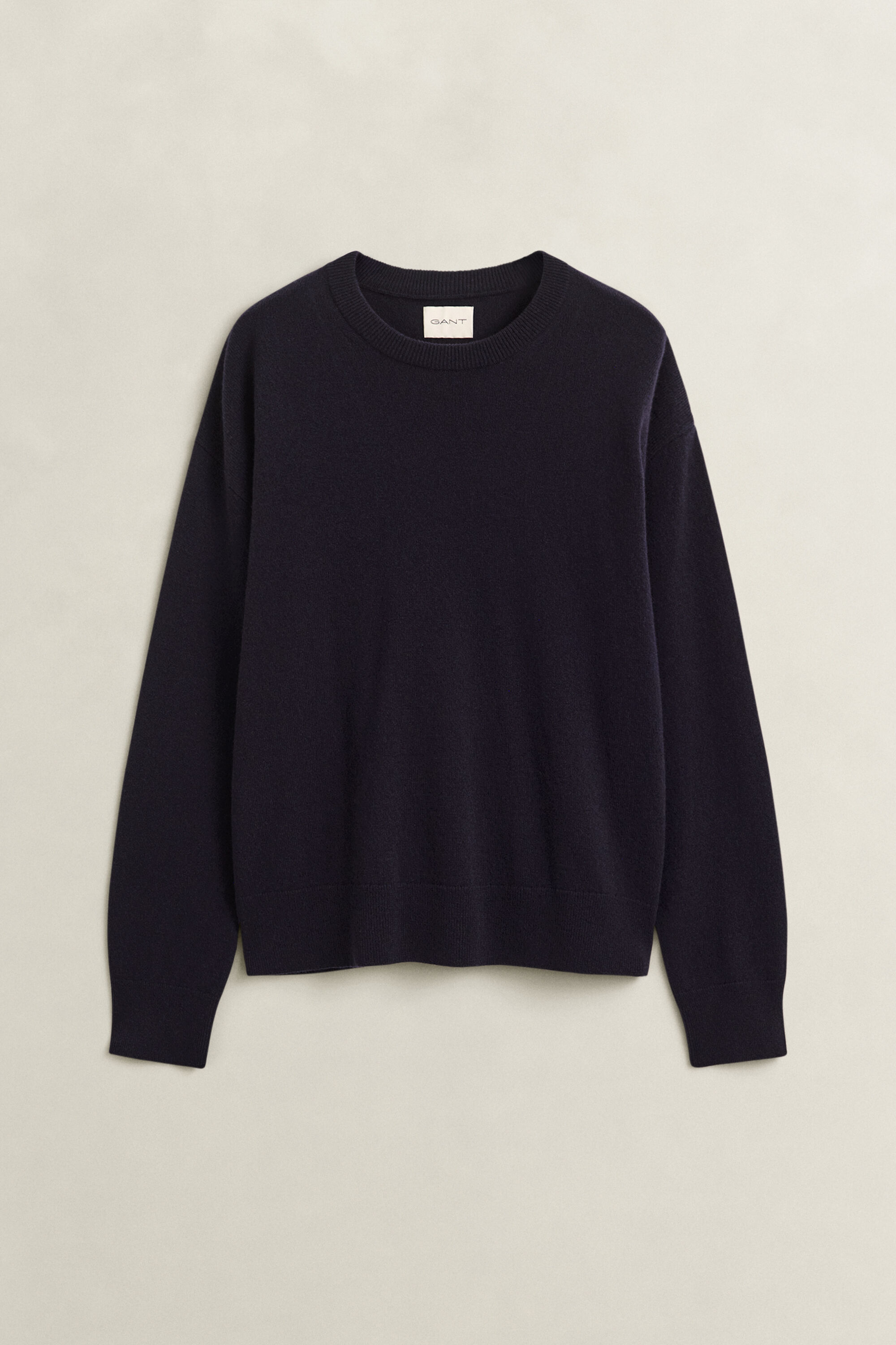 Crewneck sweater i ekstra fin lammeuld