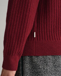 Tekstureret sweater med rullekrave