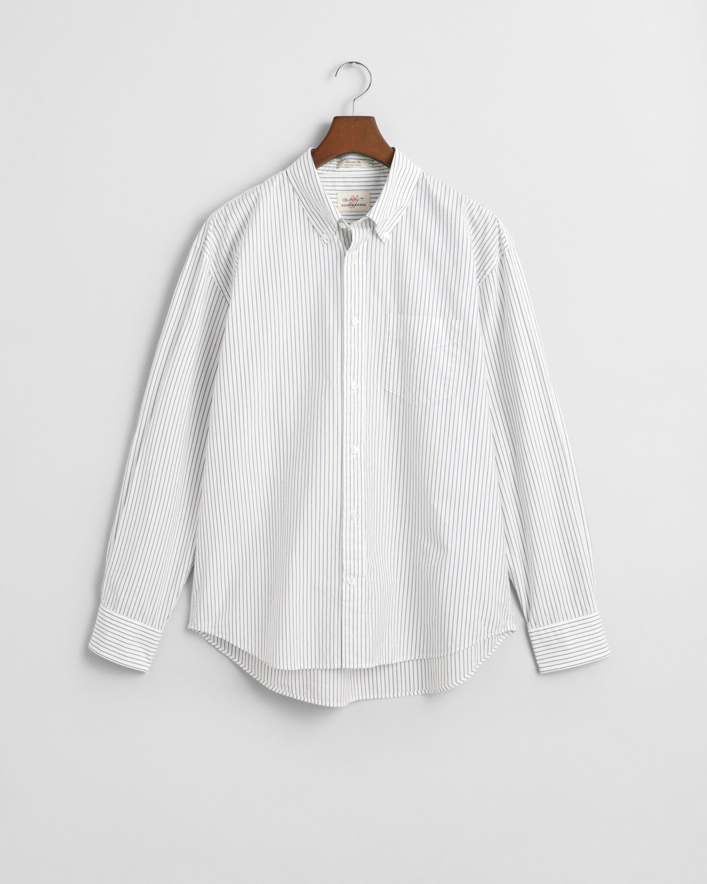 Relaxed fit Heritage Poplin skjorte med striber
