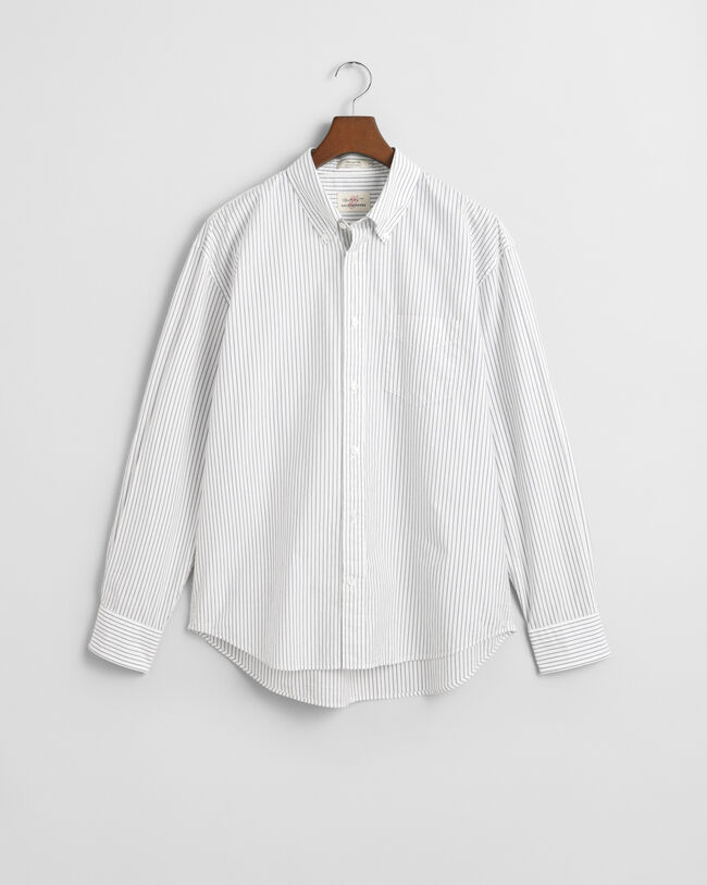 Relaxed fit Heritage Poplin skjorte med striber