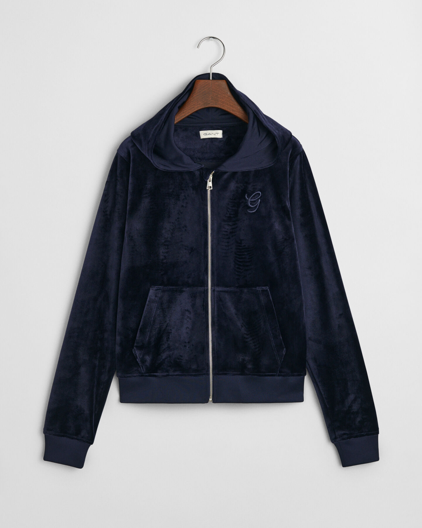 Teen Girls h&aelig;ttetr&oslash;je med lynl&aring;s i velour