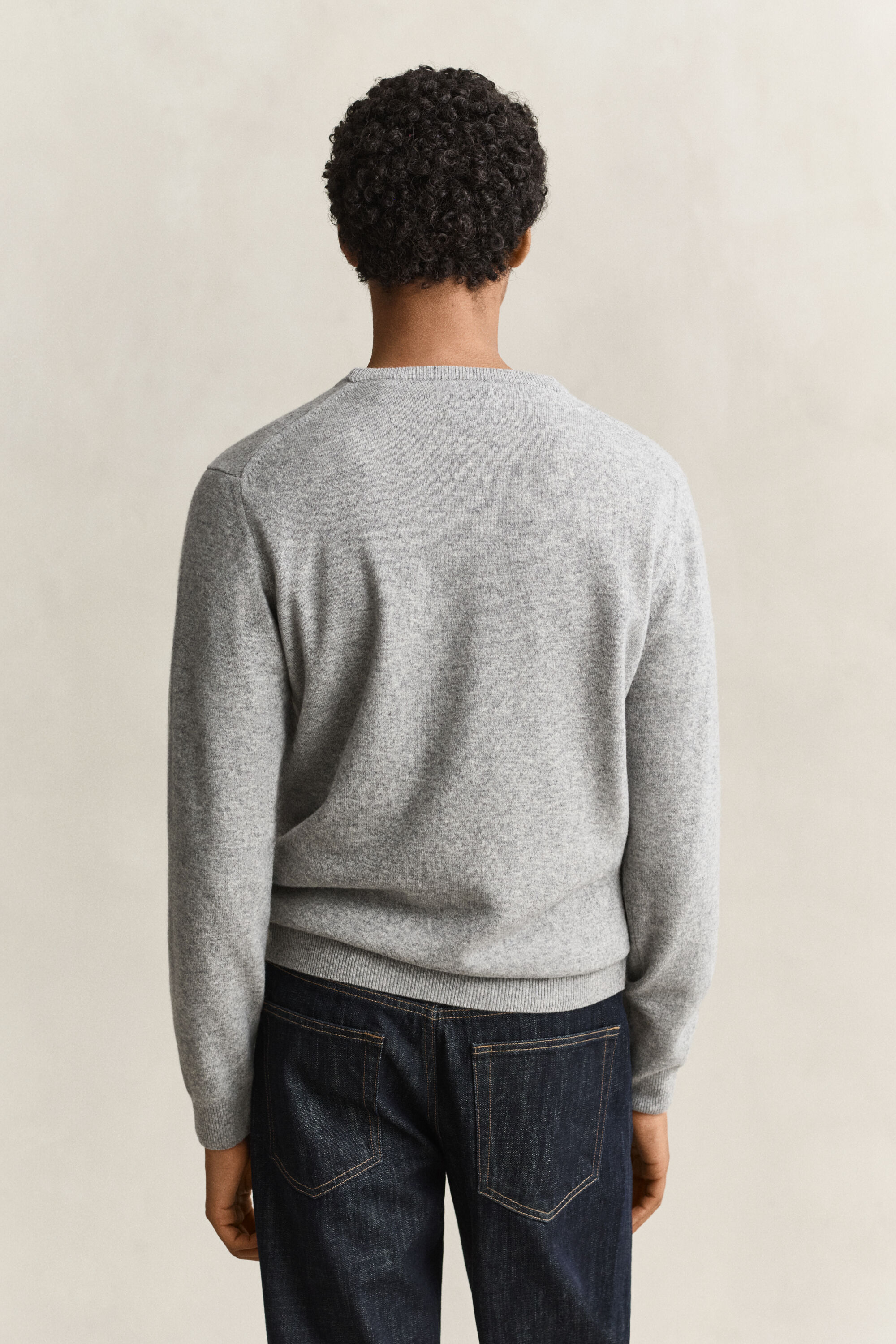 Crewneck sweater i lammeuld