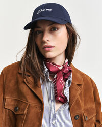 Silketørklæde med kanter og monogram