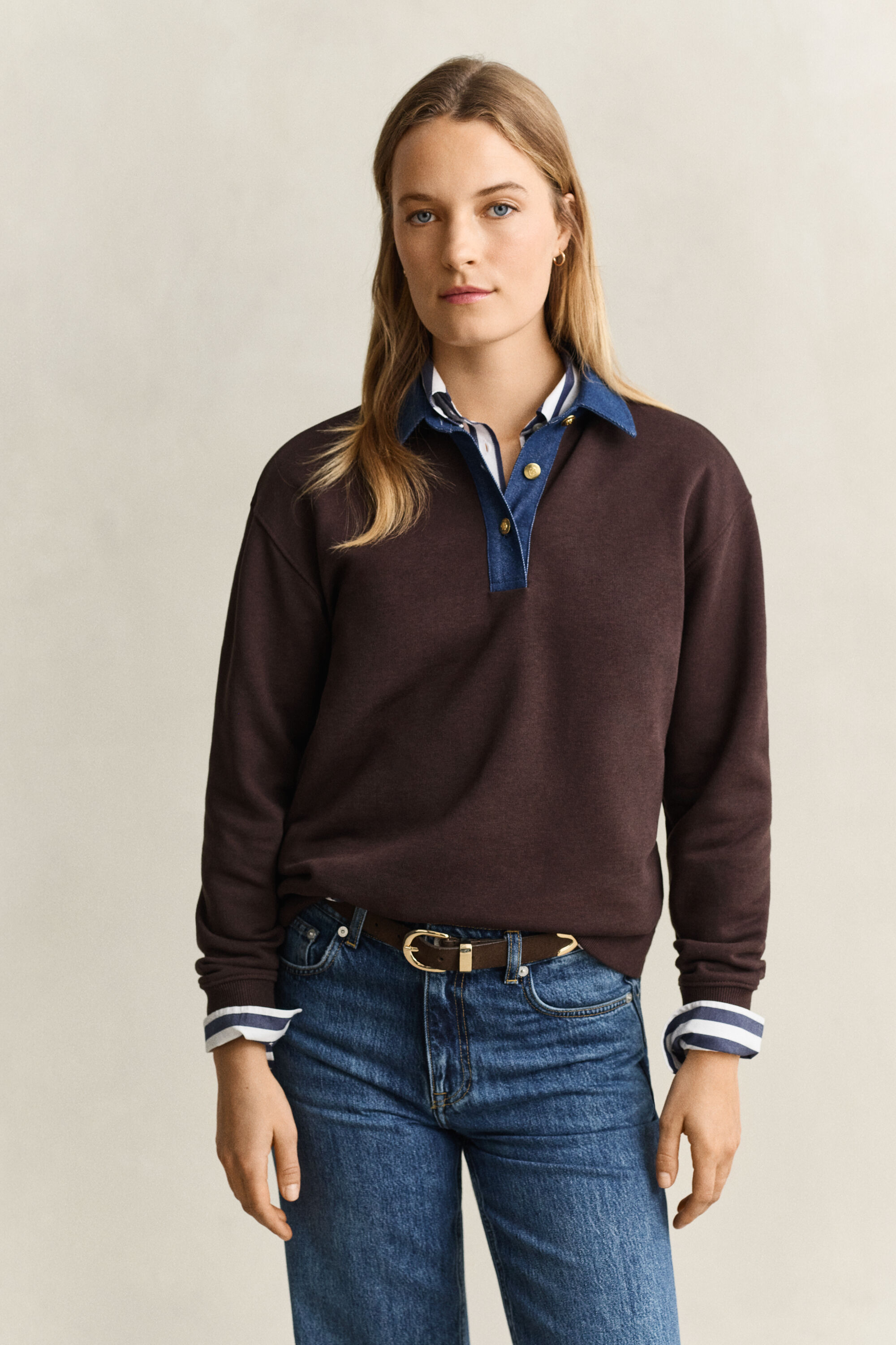 Heavy Rugger med denimkrave