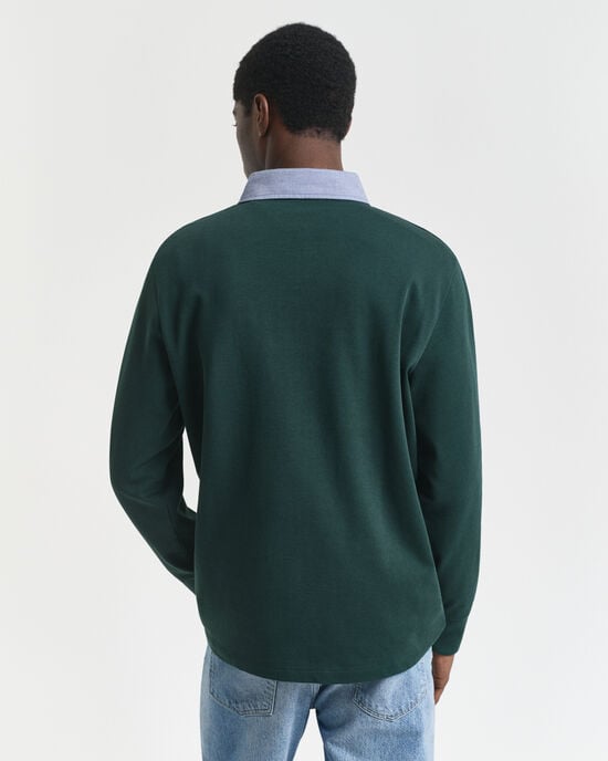 Heavy Rugger med krave i chambray