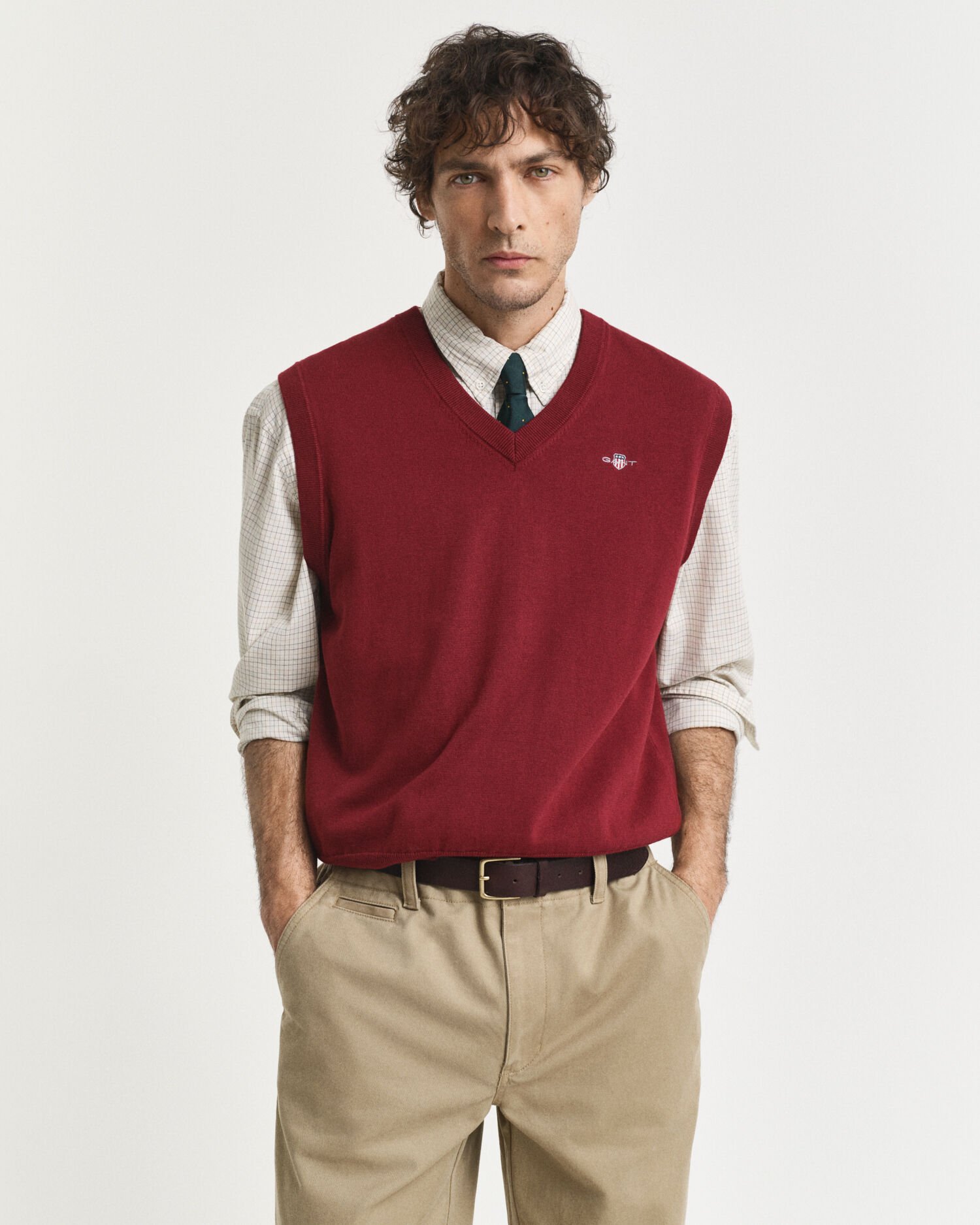 Klassisk vest af bomuld